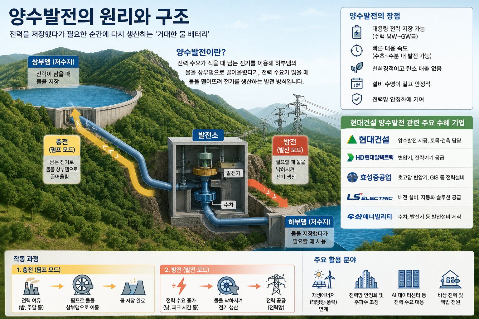 현대건설 양수발전 사업 총정리 | 관련 수혜주와 투자 포인트 분석